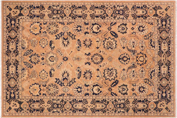 handmade Traditional Kafkaz Chobi Ziegler Rose Blue Hand Knotted RECTANGLE 100% WOOL area rug 6 x 9